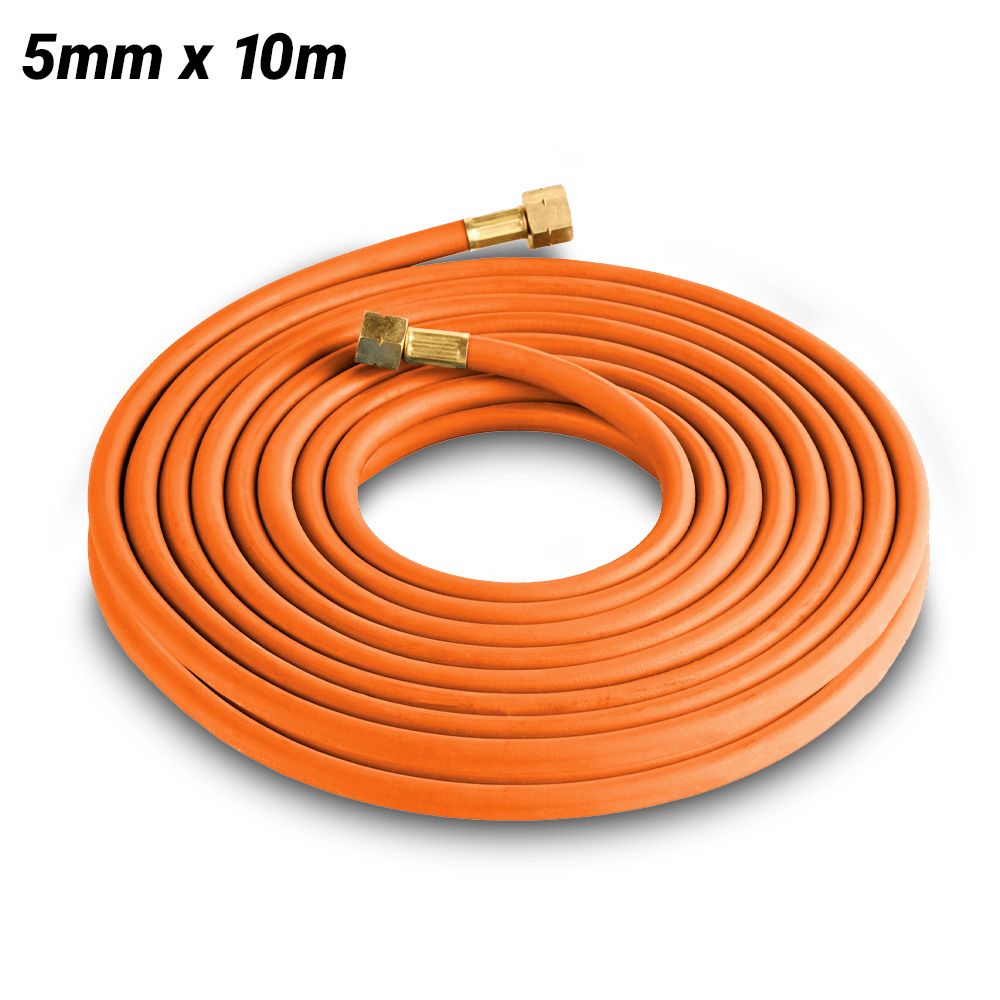 Cigweld 208423 5mm x 10m 5/8"-18 UNF LH BlueJet RBX Fitted Gas Hose LPG – image 1
