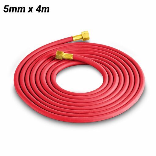 Cigweld 208425 5mm x 4m 5/8"-18 UNF LH BlueJet RBX Fitted Gas Hose Acetylene