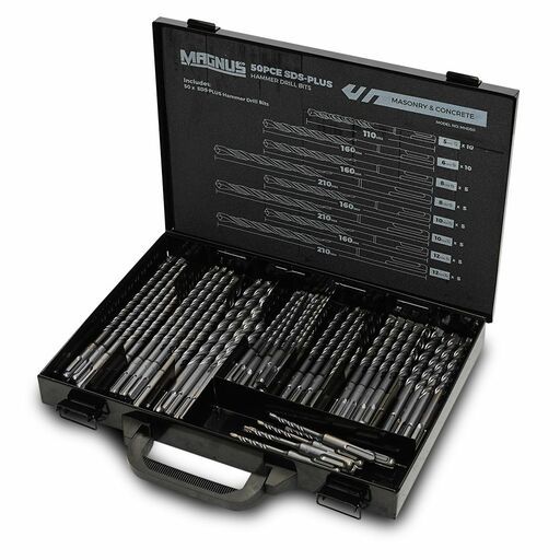 MAGNUS MHD50 50pcs 2 Cutter SDS Plus Hammer Drill Bit Set – image 3