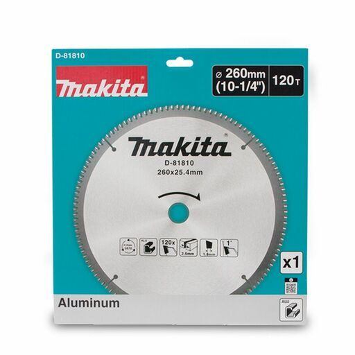 Makita D-81810 260mm x 25.4 x 120T TCT Saw Blade - Aluminium – image 3