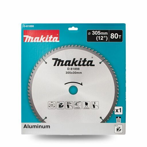 Makita D-81898 305mm x 30 x 80T TCT Saw Blade - Aluminium – image 3