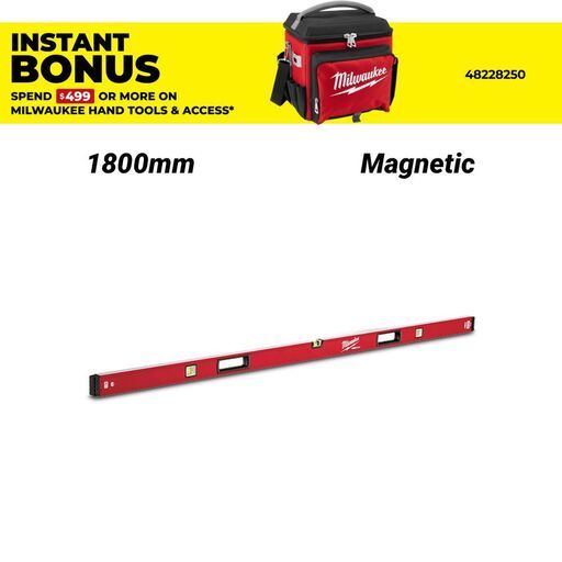 Milwaukee MLBXM72 1800mm (72") REDSTICK™ Magnetic Box Level