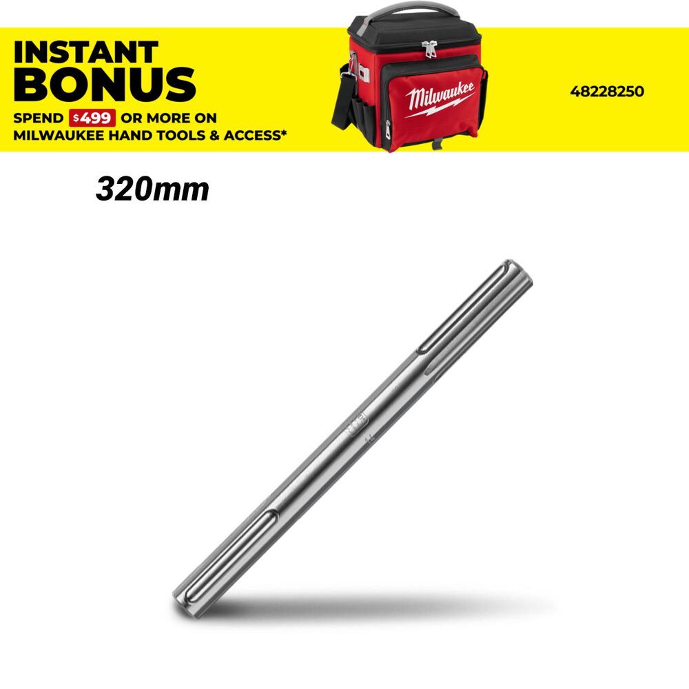 Milwaukee 4932399242 SDS Max to SDS Max 320mm Extension Bar (Requires Drill Connect) – image 1