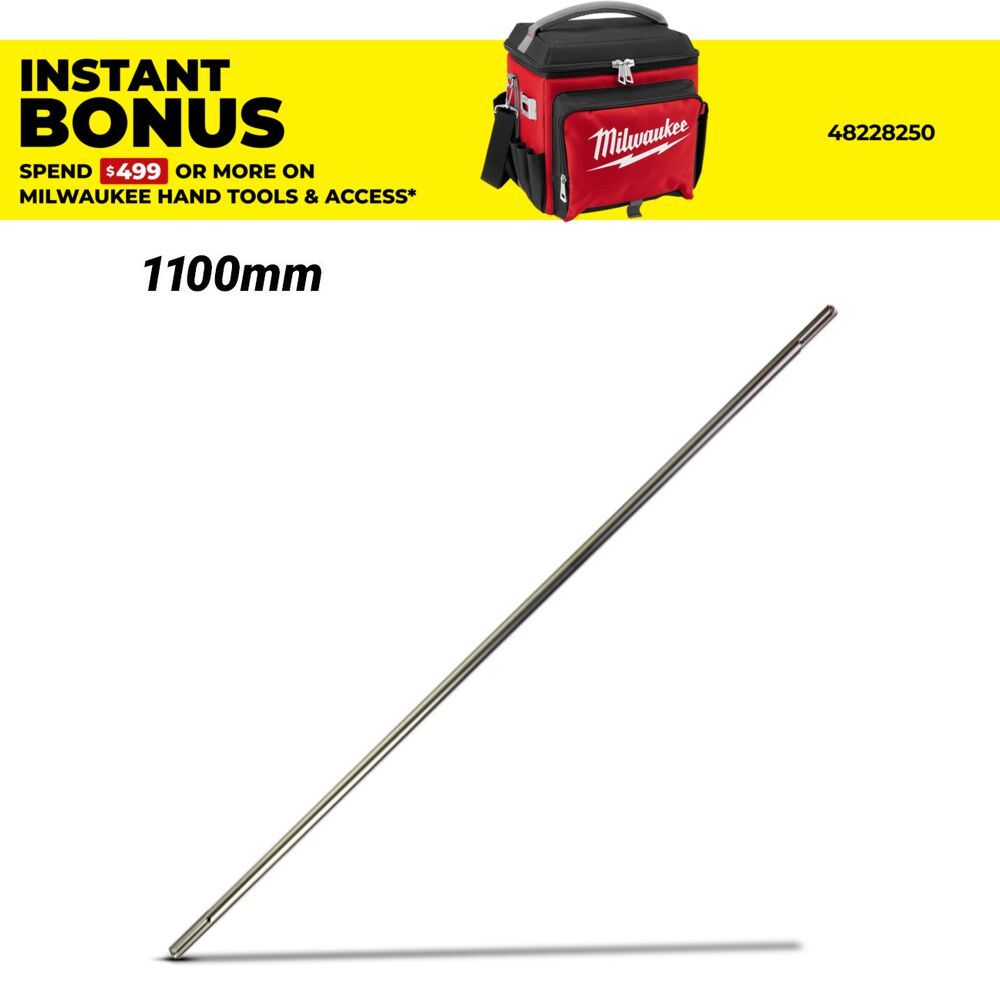 Milwaukee 4932399243 SDS Max x SDS Max 1100mm Extension Bar Male to Male – image 1