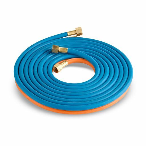 Cigweld 208755 5mm x 5m 5/8"-18 UNF RH + LH Both Ends BlueJet RBX Fitted Gas Hose Oxy/LPG – image 2
