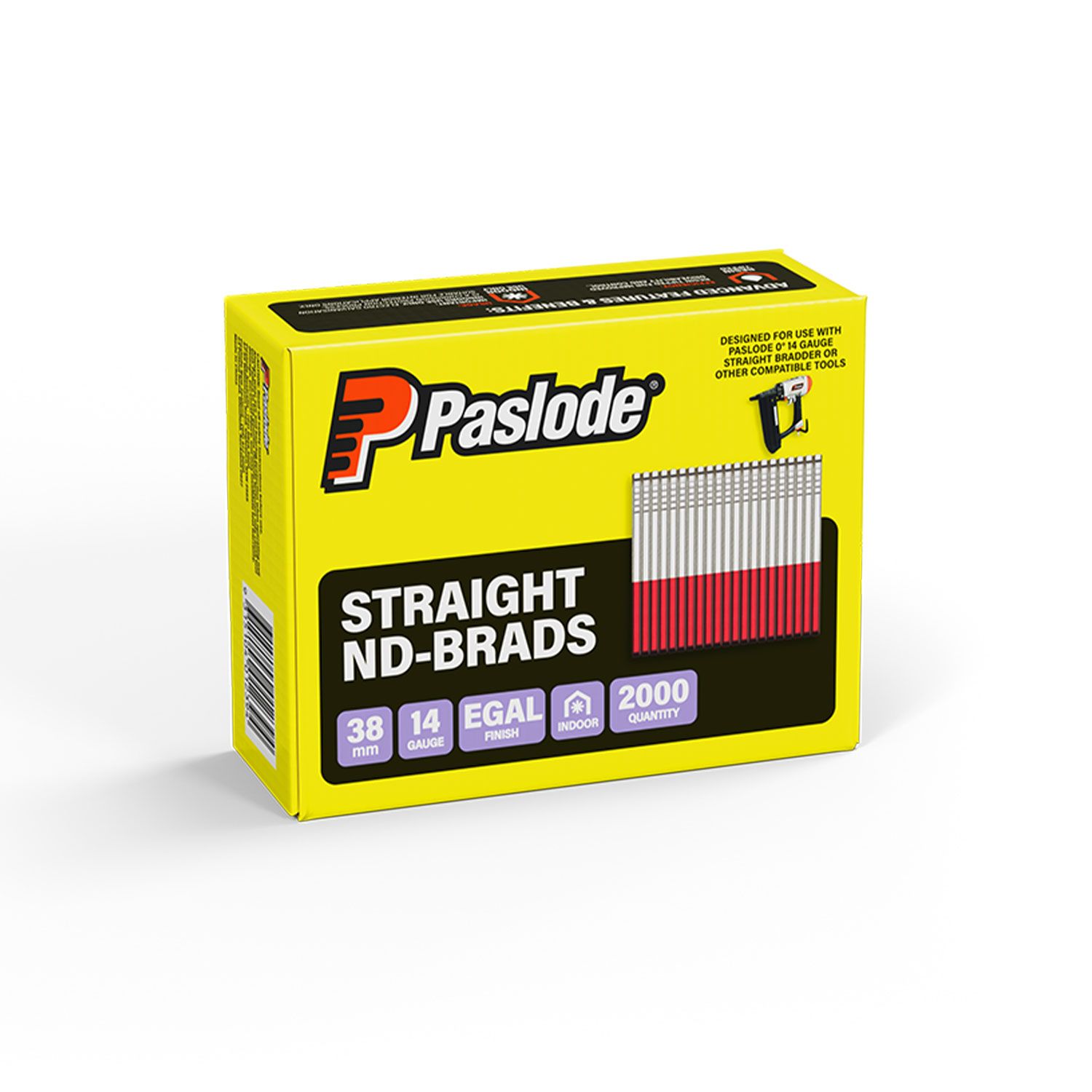 Paslode B20043 2000-Pack 38mm x 2mm Galvanised ND Straight Brad Nails – image 5