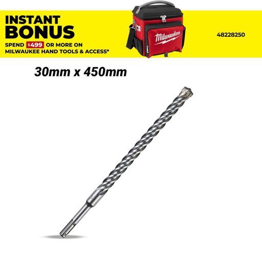 Milwaukee 4932356511 30mm x 450mm SDS Plus MX4 4-Cut Drill Bit