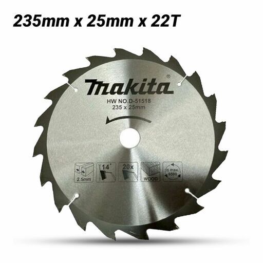 Makita D-51518 235mm x 25mm x 22T TCT Economy Saw Blade - Wood