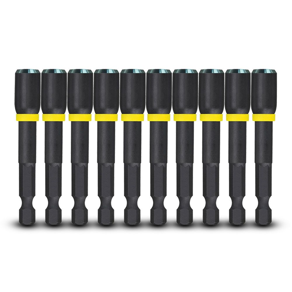 Milwaukee 49664732A 10-Pack SHOCKWAVE™ 1/4" x 65mm (2-1/2") Power Bit Magnetic Nutdriver – image 4
