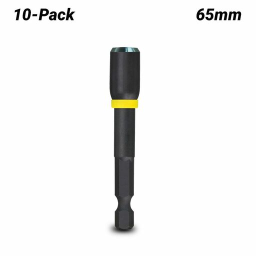 Milwaukee 49664732A 10-Pack SHOCKWAVE™ 1/4" x 65mm (2-1/2") Power Bit Magnetic Nutdriver – image 2