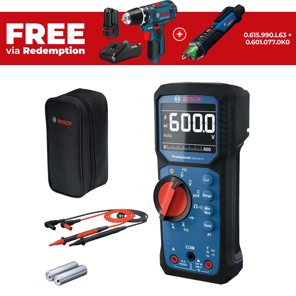 Bosch GDM 600-15 (0.601.077.300) 600V Professional Digital Multimeter – image 1