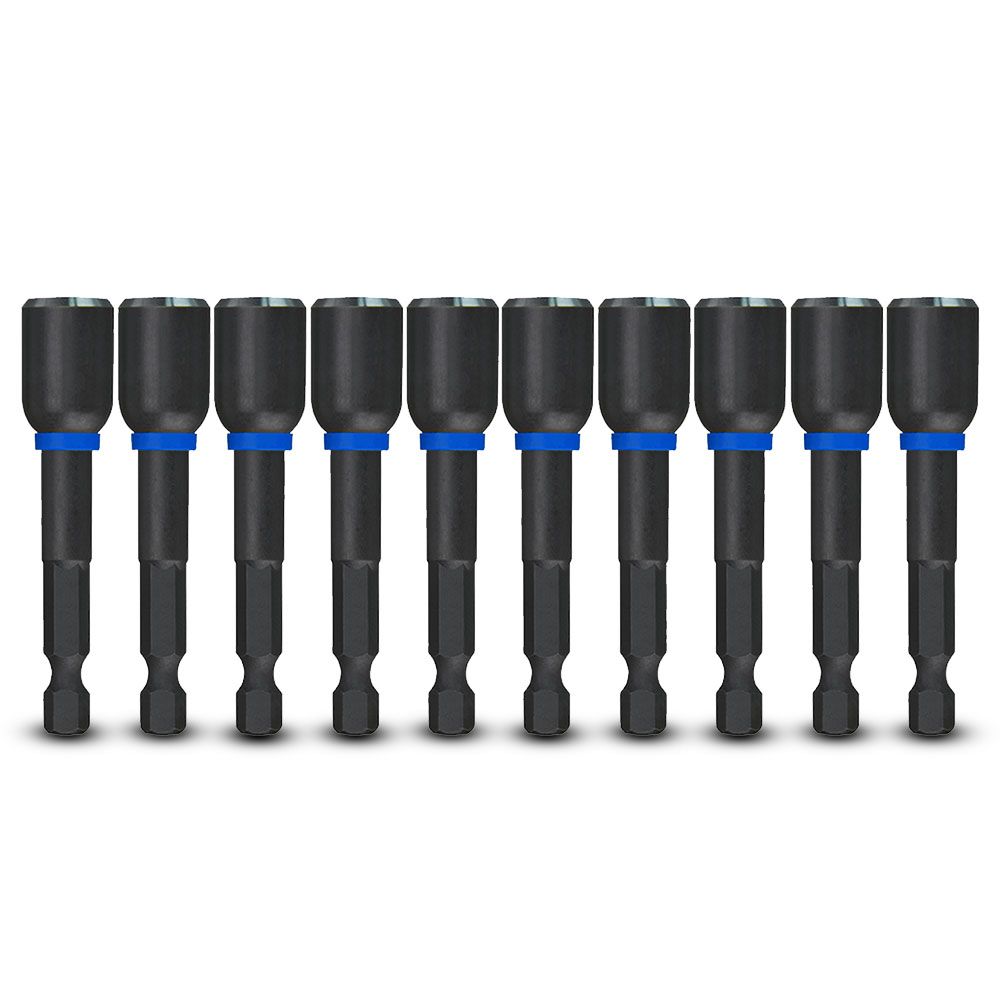 Milwaukee 49664735A 10-Pack SHOCKWAVE™ 3/8" x 65mm (2-1/2") Power Bit Magnetic Nutdriver – image 4
