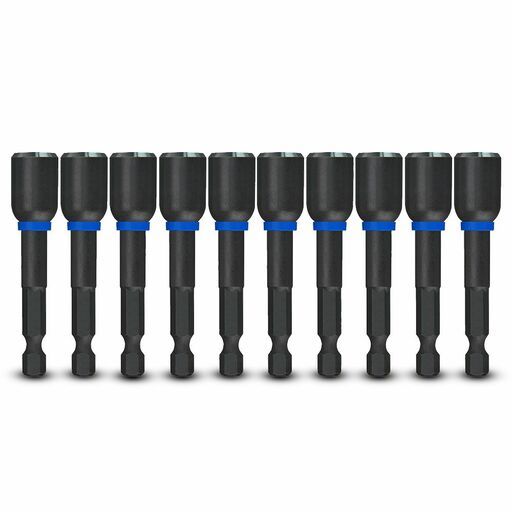 Milwaukee 49664735A 10-Pack SHOCKWAVE™ 3/8" x 65mm (2-1/2") Power Bit Magnetic Nutdriver – image 4