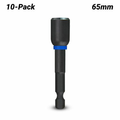 Milwaukee 49664735A 10-Pack SHOCKWAVE™ 3/8" x 65mm (2-1/2") Power Bit Magnetic Nutdriver – image 2