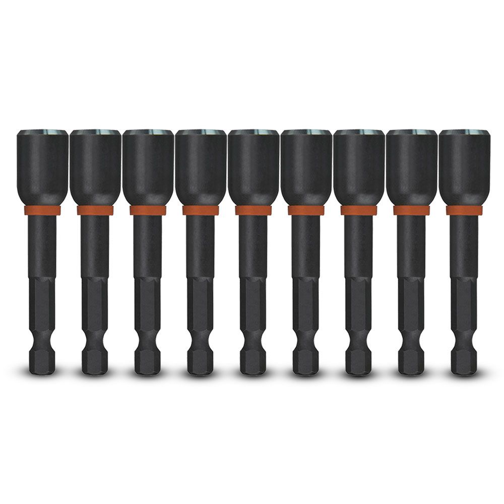 Milwaukee 49664736A 10-Pack SHOCKWAVE™ 7/16" x 65mm (2-1/2") Power Bit Magnetic Nutdriver – image 4