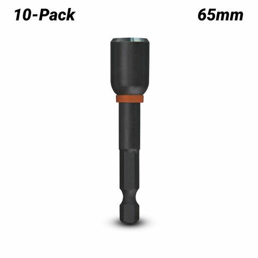 Milwaukee 49664736A 10-Pack SHOCKWAVE™ 7/16" x 65mm (2-1/2") Power Bit Magnetic Nutdriver – image 2