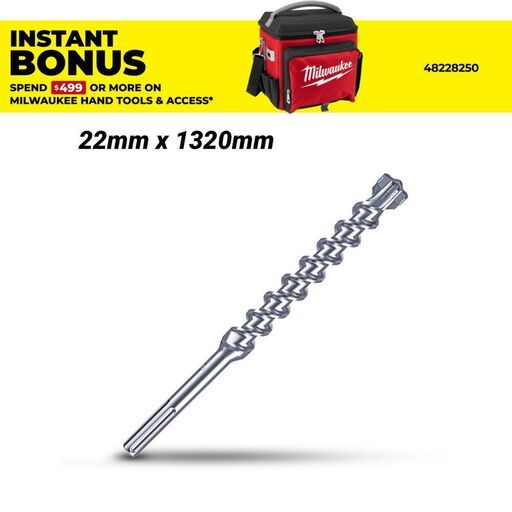 Milwaukee 4932352771 22mm x 1320mm SDS Max 4-Cut Drill Bit