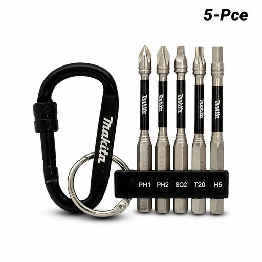 Makita E-26141 5pce Impact XPS 76mm Mix Set & Carabiner