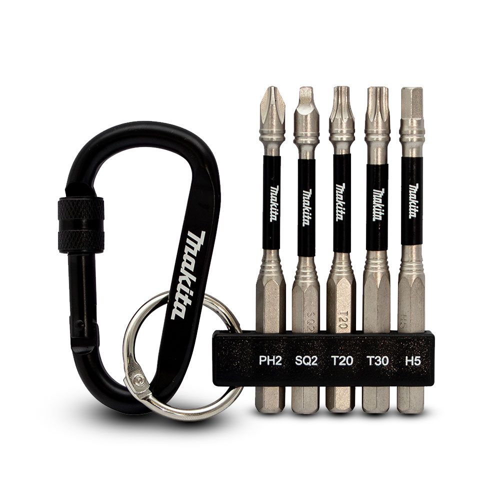 Makita E-26157 5pce Impact XPS 76mm Mix Set & Carabiner – image 2