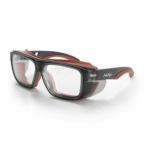 SafeStyle SPCO1-0000 Converts Matte Graphite Red Frame Clear Lens – image 3