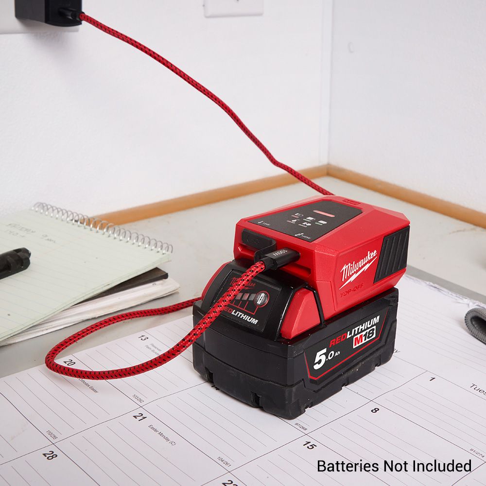 Milwaukee M18BC 18V Li-ion TOP-OFF USB-C 100W PD Port Bidirectional Charger & Power Supply – image 4