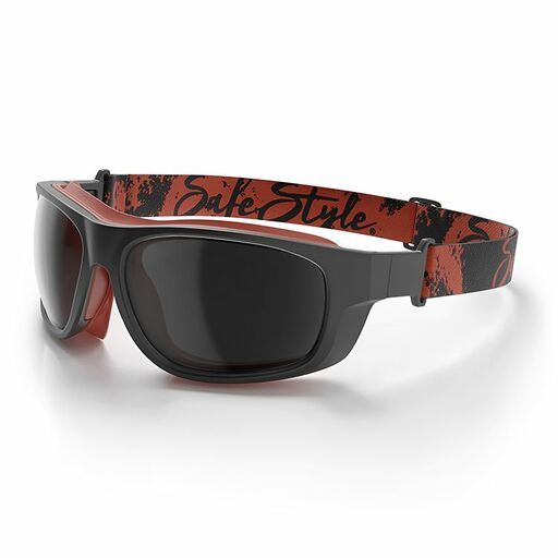 SafeStyle SPSW1-0001 Switches Matte Black Red Frame Grey Polarised Lens