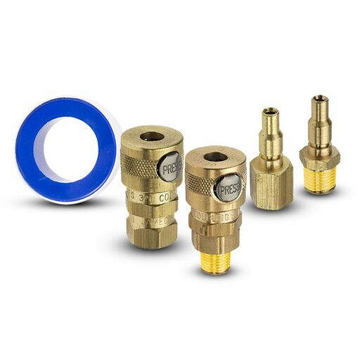 Jamec-Pem 70.0134 1/4" Coupling Kit For 3/8" Unfitted Air Hose - KIT 3
