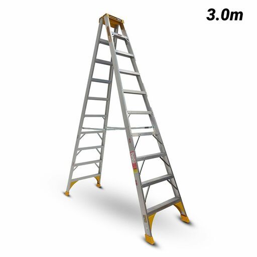 Gorilla SM010-HD 3.0m 180kg Double Sided A-Frame Heavy Duty Industrial Aluminium Ladder