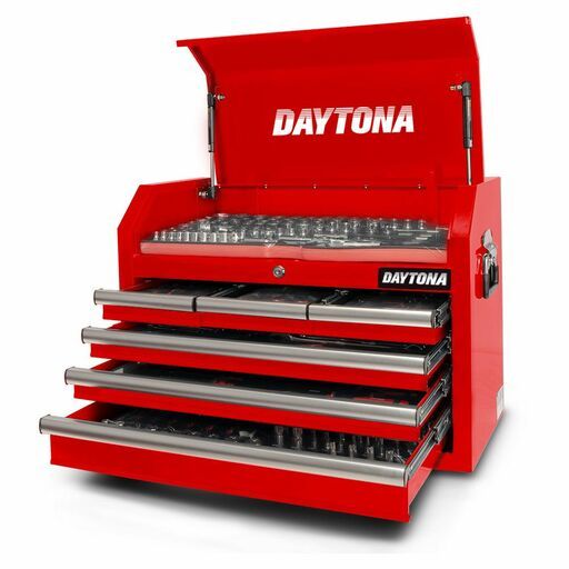 Daytona DTKR268 + D7DTBT 268pce Metric/SAE 6 Drawer Tool Chest with 7 Drawer Roller Cabinet - Red – image 4