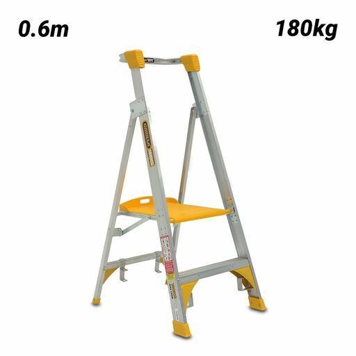 Gorilla PL002-HD 0.6m 180kg Heavy Duty Industrial Platform Aluminium Ladder