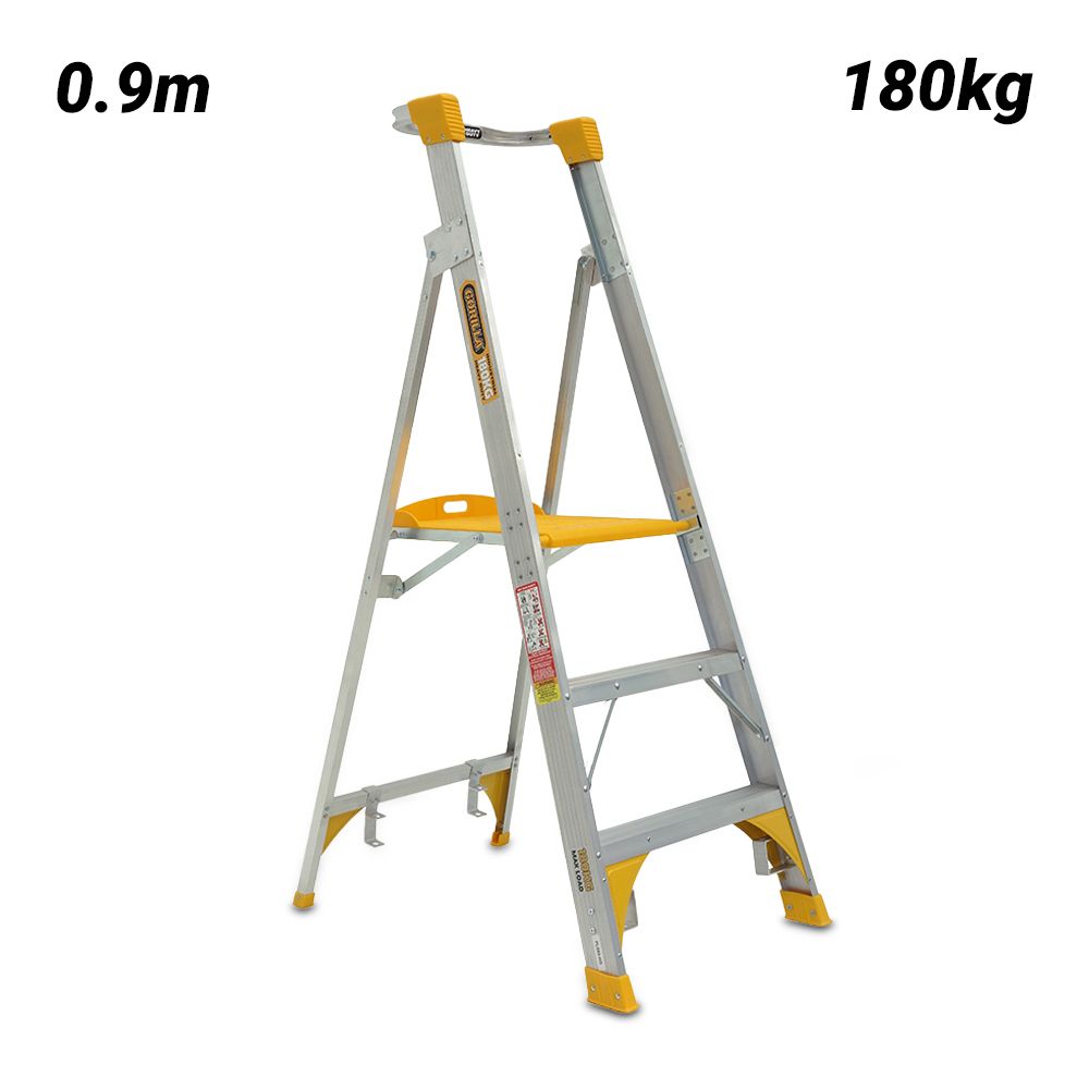 Gorilla PL003-HD 0.9m 180kg Heavy Duty Industrial Platform Aluminium Ladder – image 1