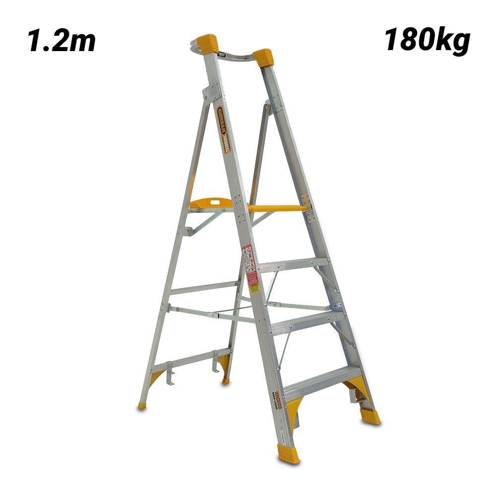 Gorilla PL004-HD 1.2m 180kg Heavy Duty Industrial Platform Aluminium Ladder – image 1