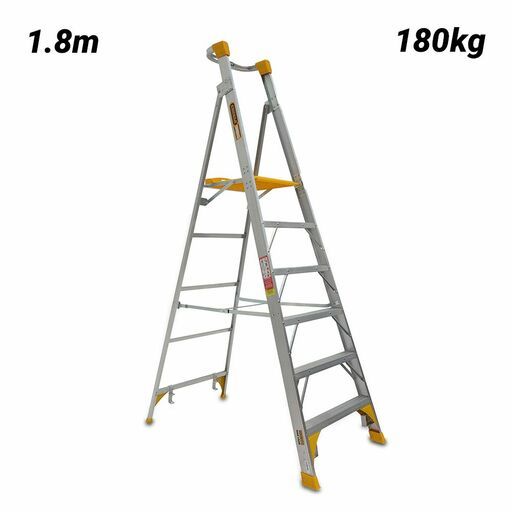 Gorilla PL006-HD 1.8m 180kg Heavy Duty Industrial Platform Aluminium Ladder