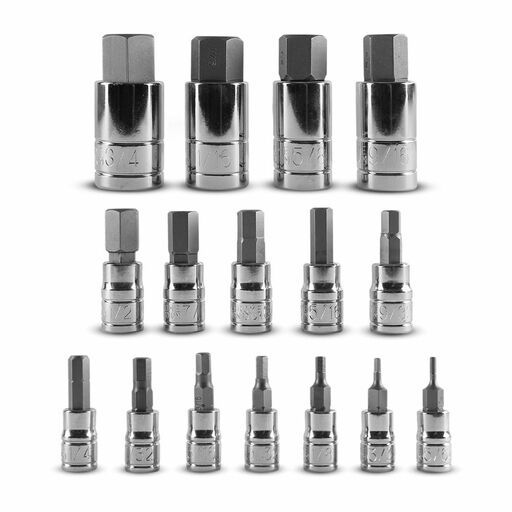 Daytona DHBS32 32pce 1/4", 3/8", 1/2" Drive, Metric 2-19mm & Imperial 5/64"-3/4" SAE Hex Bit Socket Set – image 11