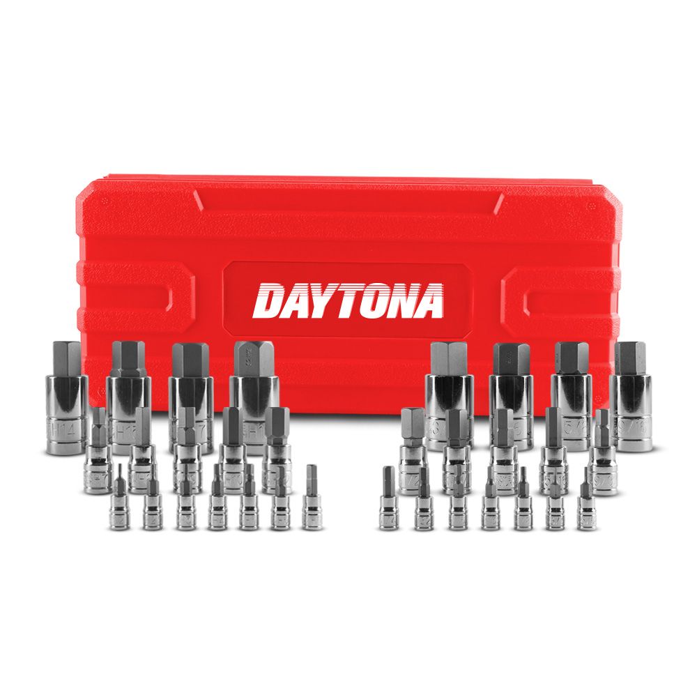 Daytona DHBS32 32pce 1/4", 3/8", 1/2" Drive, Metric 2-19mm & Imperial 5/64"-3/4" SAE Hex Bit Socket Set – image 2