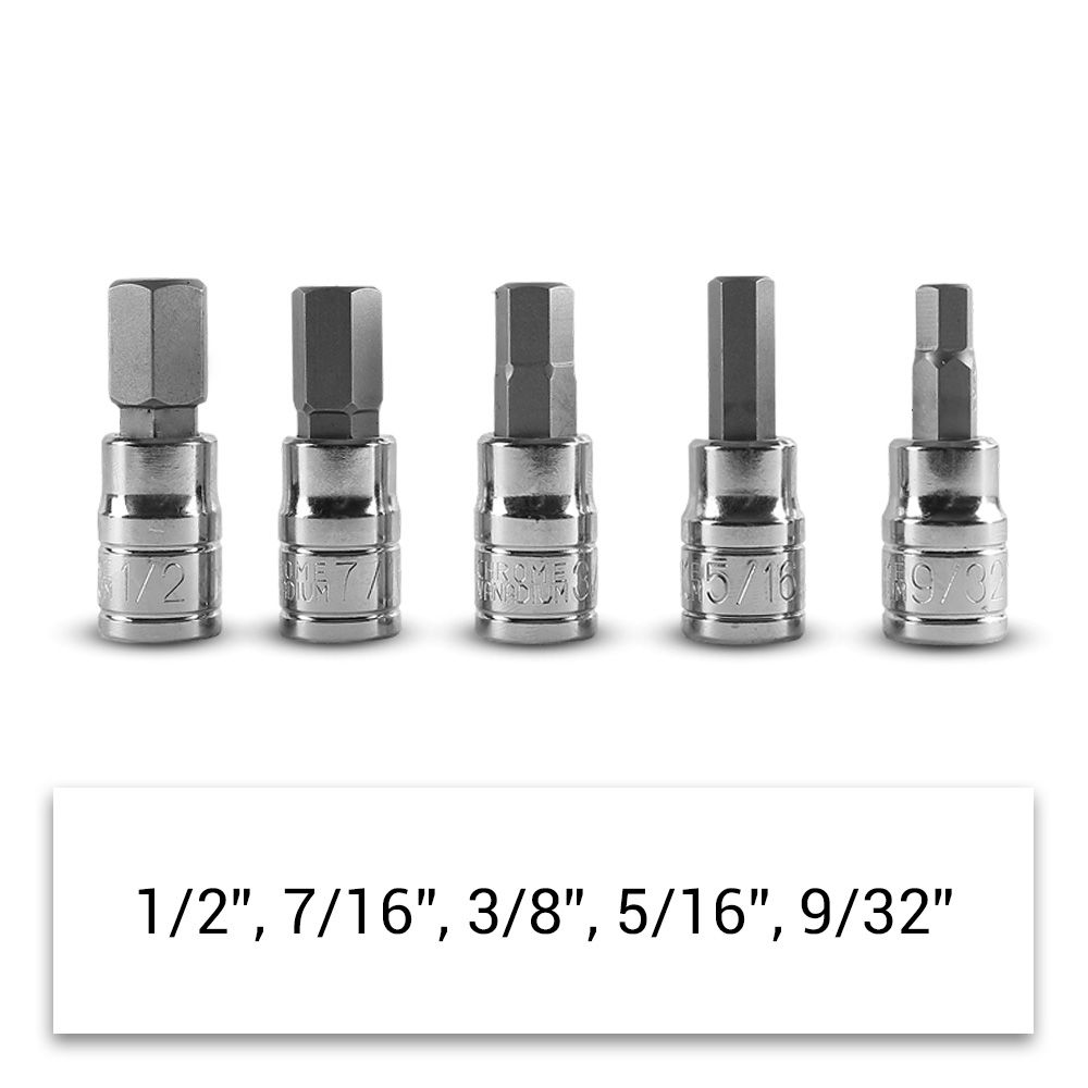 Daytona DHBS32 32pce 1/4", 3/8", 1/2" Drive, Metric 2-19mm & Imperial 5/64"-3/4" SAE Hex Bit Socket Set – image 13