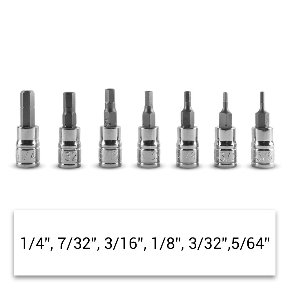 Daytona DHBS32 32pce 1/4", 3/8", 1/2" Drive, Metric 2-19mm & Imperial 5/64"-3/4" SAE Hex Bit Socket Set – image 14