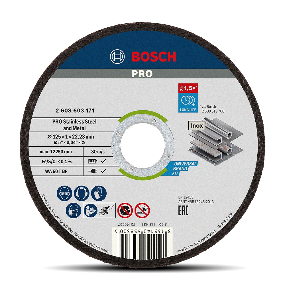 Bosch 2.608.603.470 125mm x 1.0mm INOX Cutting Disc – image 2