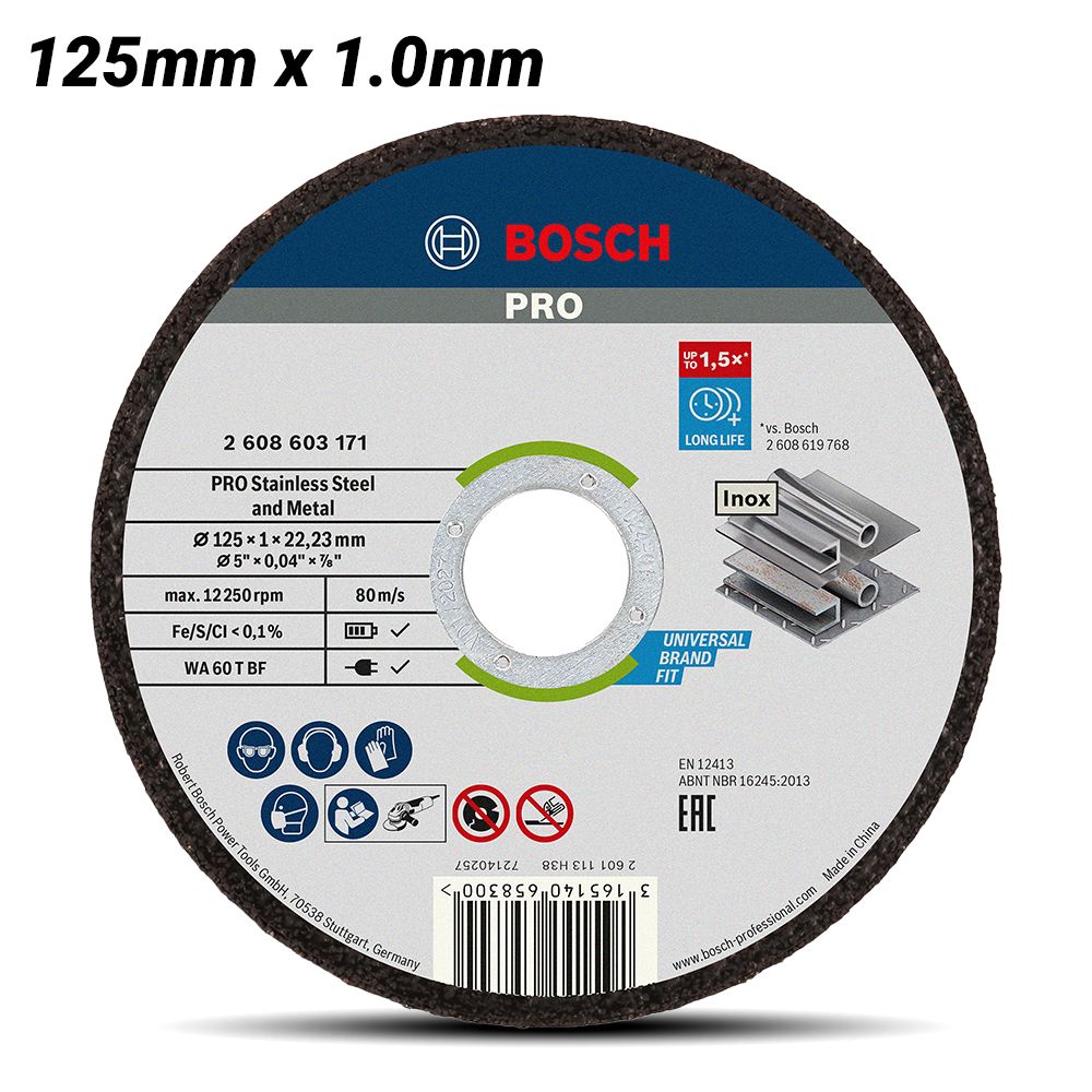 Bosch 2.608.603.470 125mm x 1.0mm INOX Cutting Disc – image 1