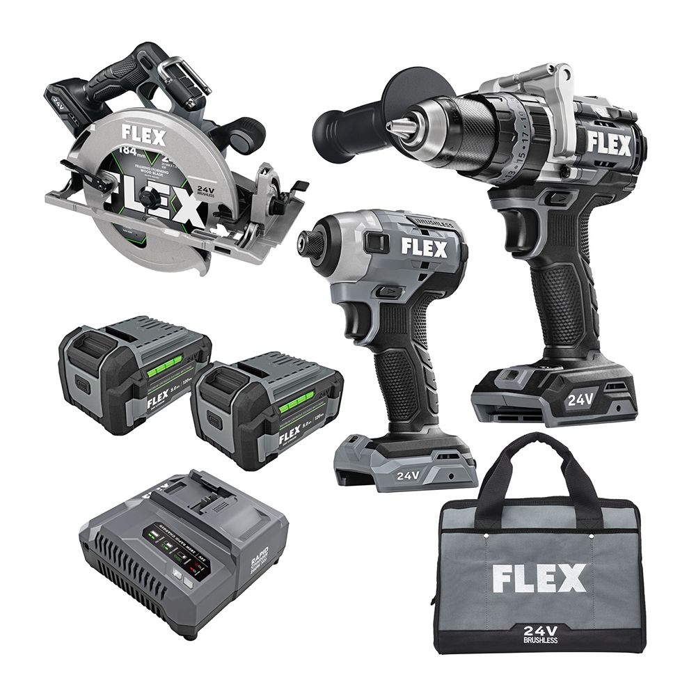 Flex FXMA301-2C 24V 5.0Ah Li-ion Cordless 3pce Combo Kit – image 1