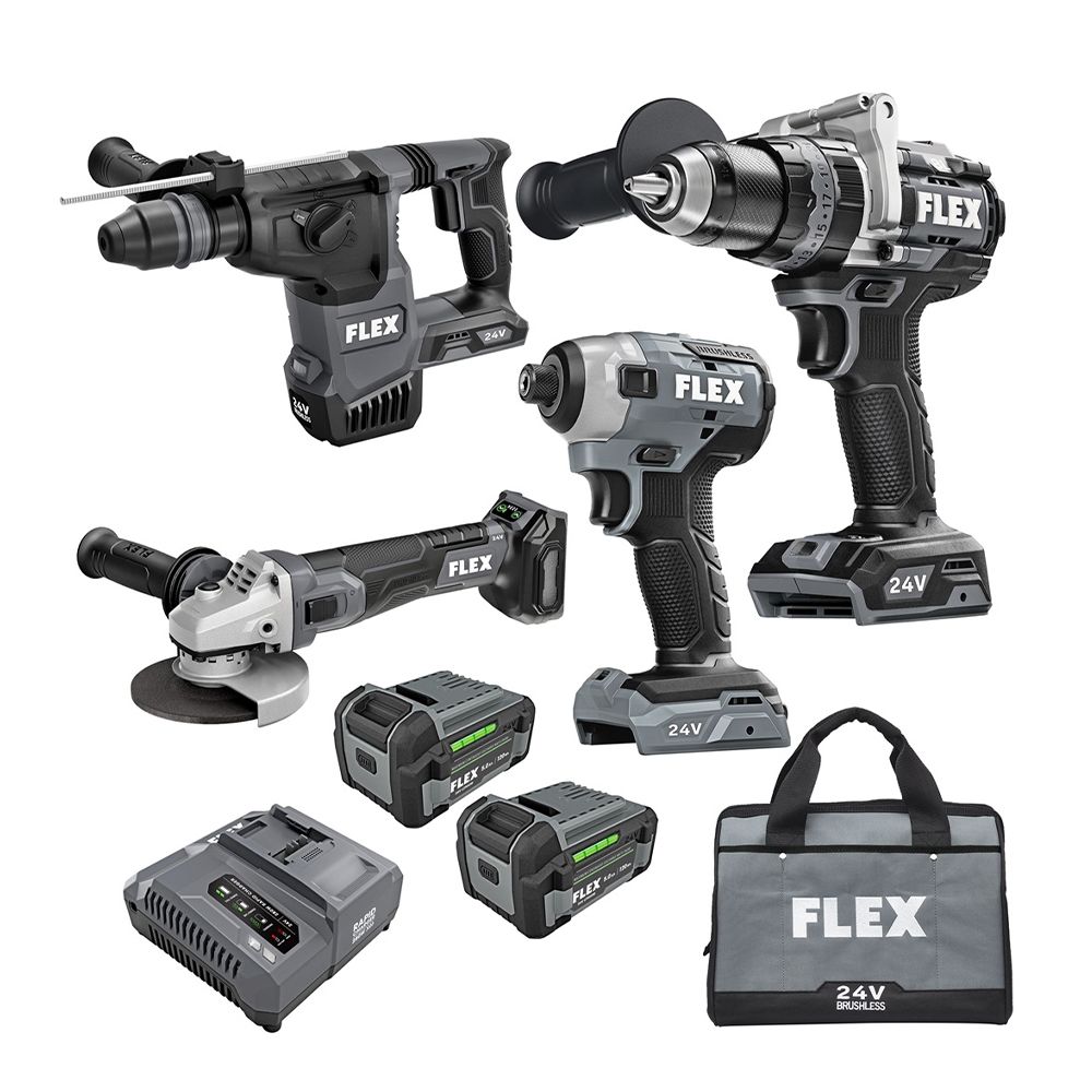 Flex FXMA405-2C 24V 5.0Ah Li-ion Cordless 4pce Combo Kit – image 1