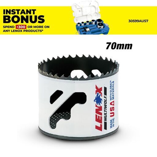 Lenox 3004444L 70mm (2-3/4") SPEED-SLOT Bi-Metal Hole Saw