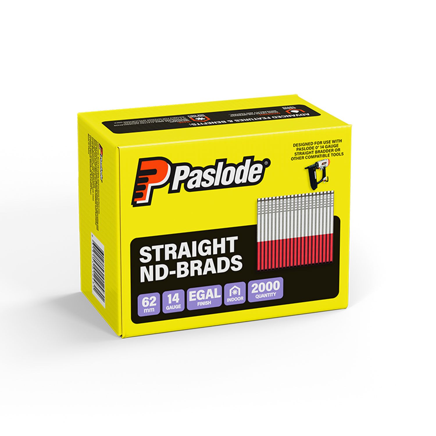 Paslode B20051 2000-Pack 62mm x 14GA Zinc Plated Brad Nails – image 5