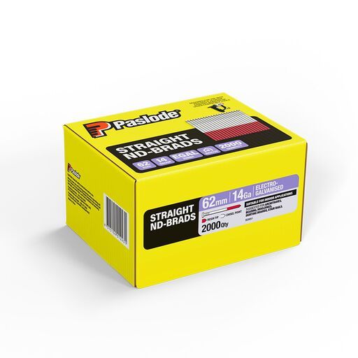 Paslode B20051 2000-Pack 62mm x 14GA Zinc Plated Brad Nails – image 2
