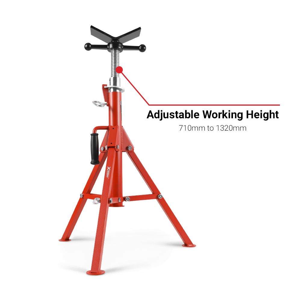 Xtorque XPS1320 710mm - 1320mm Folding Leg Pipe Stand With V Head – image 2