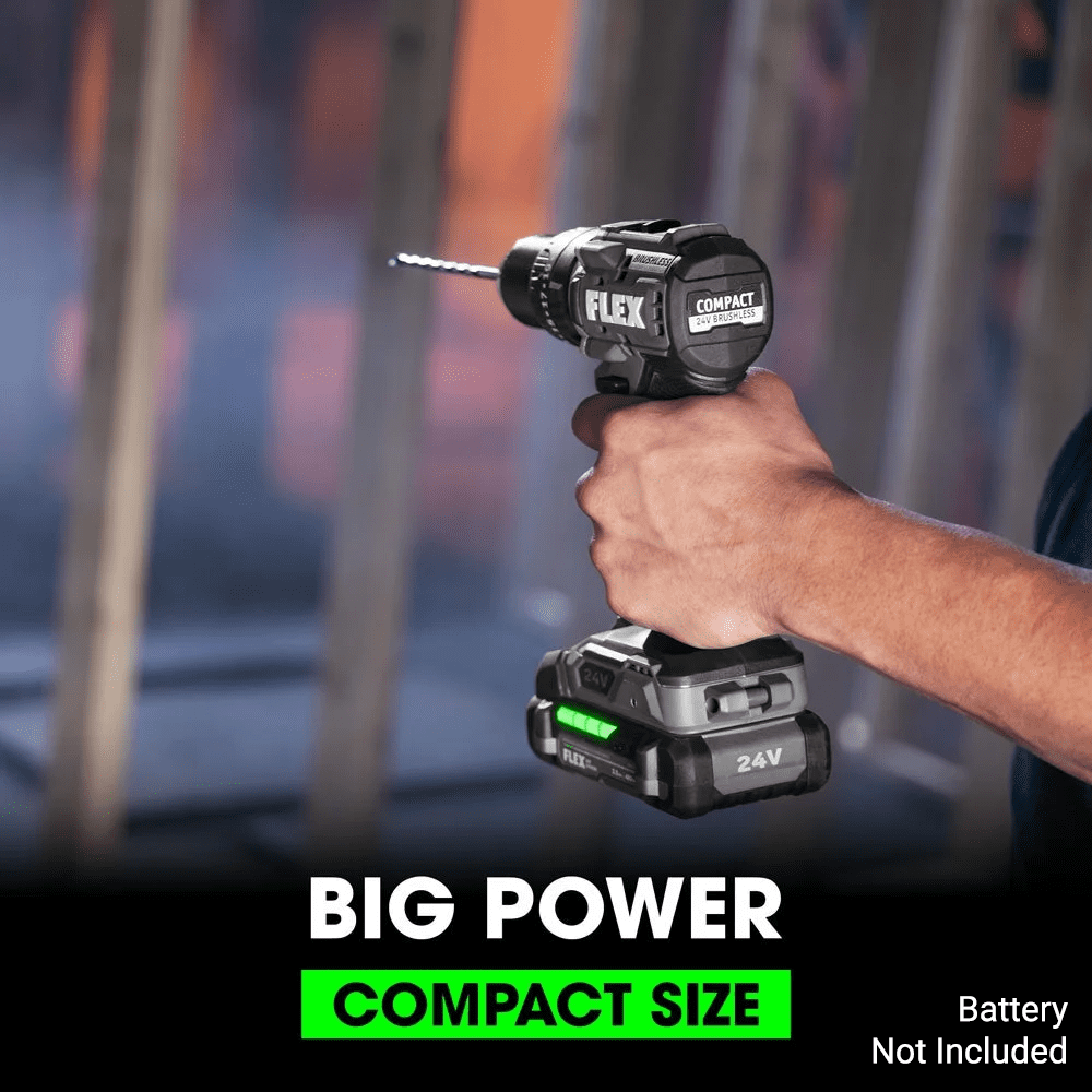 Flex FXA1231-2C 24V 5.0Ah Li-ion Cordless Brushless 13mm 2-Speed Compact Hammer Drill Kit Combo Kit – image 7