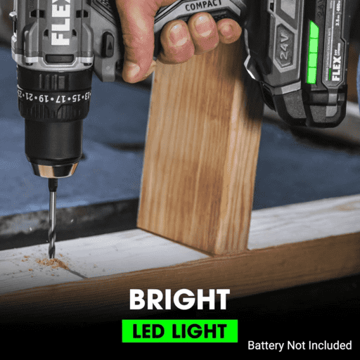 Flex FXA1231-2C 24V 5.0Ah Li-ion Cordless Brushless 13mm 2-Speed Compact Hammer Drill Kit Combo Kit – image 6