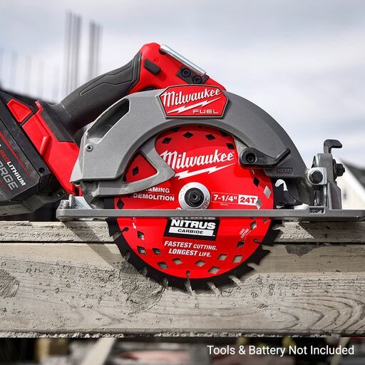 Milwaukee 48400790 184mm (7-1/4") 24T NITRUS CARBIDE™ Circular Saw Blade - Demolition/Framing – image 4