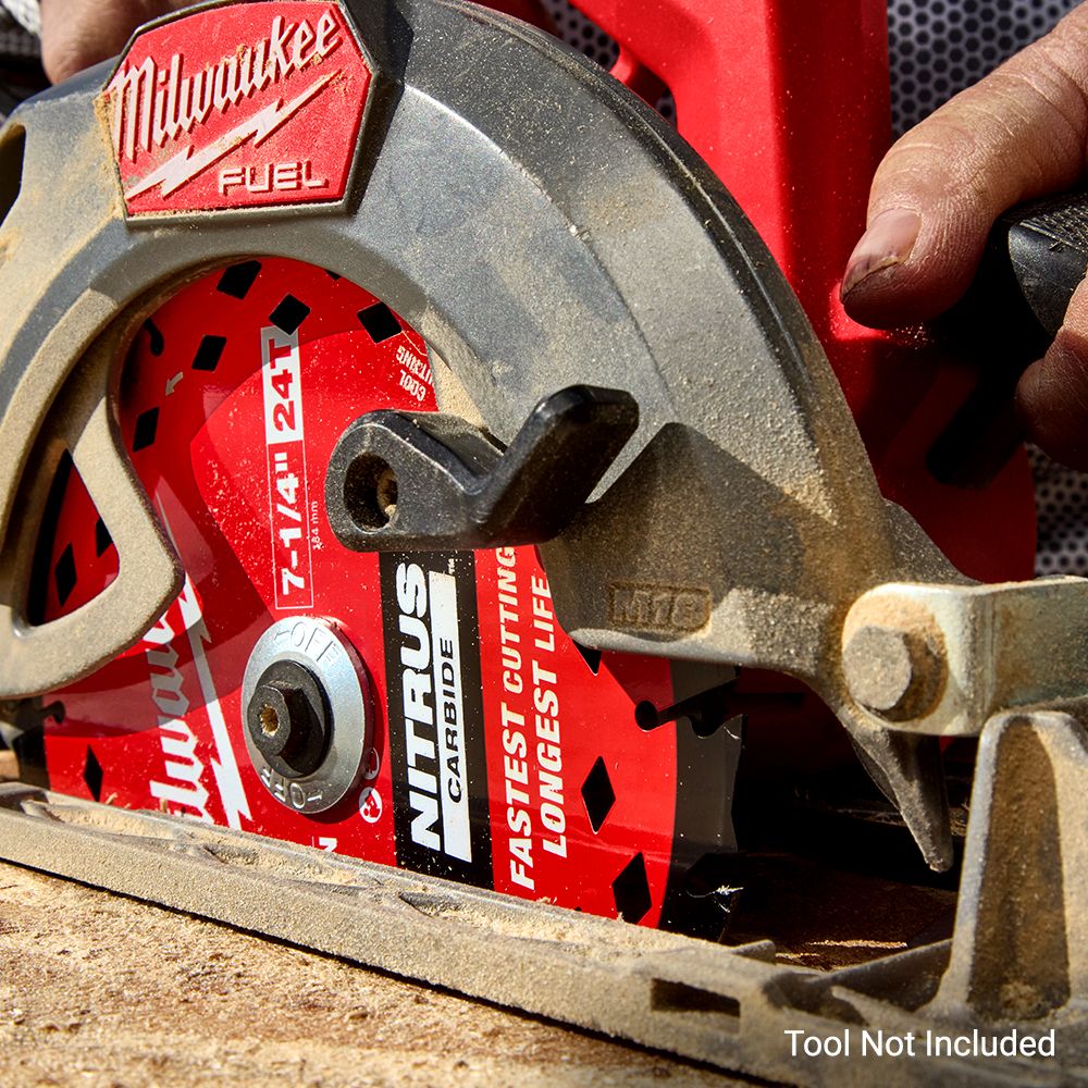 Milwaukee 48400790 184mm (7-1/4") 24T NITRUS CARBIDE™ Circular Saw Blade - Demolition/Framing – image 5