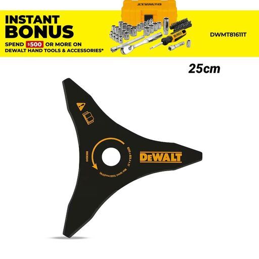 DeWalt DT20653-QZ 250mm Brush Cutter Tri Blade to Suit DCM571X1